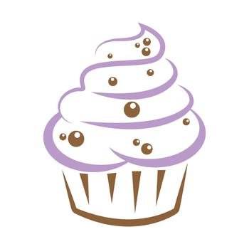 Cake icon logo design illustration