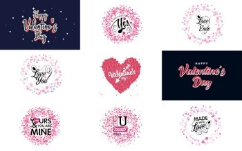 Be My Valentine lettering with a heart design. suitable for use in Valentine’s Day cards and invitations