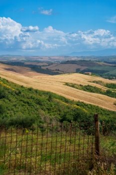 Rural landscape in Val d Orcia, Siena province, Tuscany, at summer