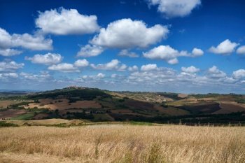 Rural landscape in Tuscany near Pienza, Siena province, Tuscany, Italy