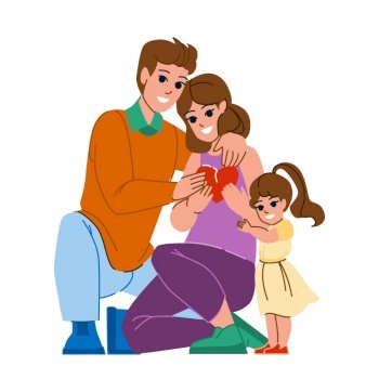 family support vector. care help, love together, happy health, children charity, paper adult, mental family support character. people flat cartoon illustration. family support vector