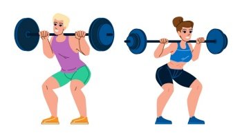 lift weights vector. gym exercise, fit training, athlete workout, fitness adult, sport, strength lift weights character. people flat cartoon illustration. lift weights vector