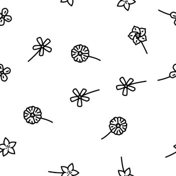 flower spring floral blossom vector seamless pattern thin line illustration. flower spring floral blossom vector seamless pattern