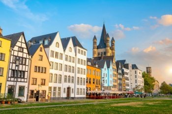 Downtown Cologne city skyline, cityscape of Germany in Europe