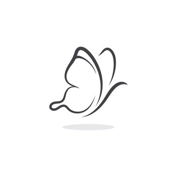 Butterfly logo design template vector illustration
