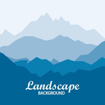 Mountain hills landscape background vector 