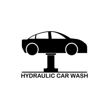 hydraulic car wash icon vector illustration template design
