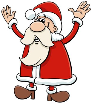 Cartoon illustration of Santa Claus on Christmas time