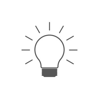 Light bulb icon. Creative concept idea. Vector illustration. stock image. EPS 10.. Light bulb icon. Creative concept idea. Vector illustration. stock image.