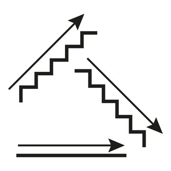 Flat stairs arrows icon for concept design. Business success. Vector illustration. EPS 10.. Flat stairs arrows icon for concept design. Business success. Vector illustration.