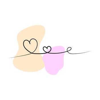 Hearts line spots. Pink hearts line spots. Vector illustration. EPS 10.. Hearts line spots. Pink hearts line spots. Vector illustration.