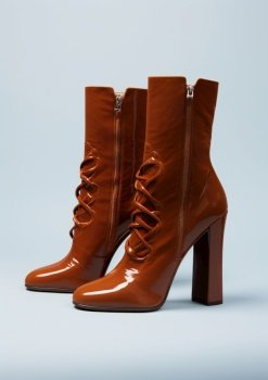 Brown High-Heeled Boots pop fashion style