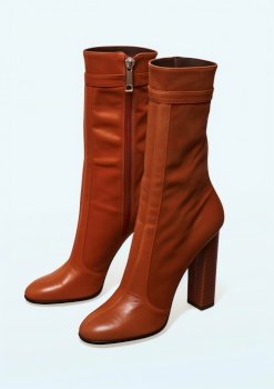 Brown High-Heeled Boots pop fashion style