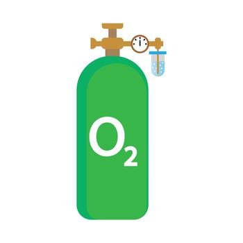 oxygen tube icon logo vector design template