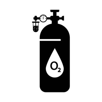 oxygen tube icon logo vector design template