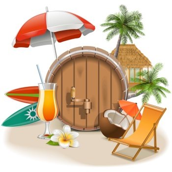 Beach bar vector image