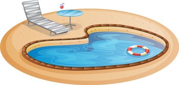 A swimming pool vector image