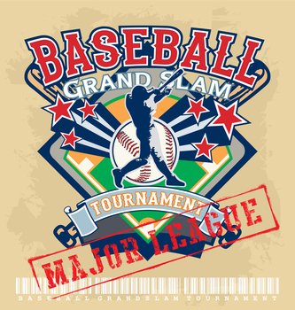 Baseball grandslam league vector image
