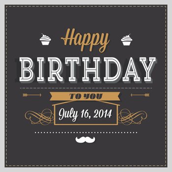 Birthday card vector image
