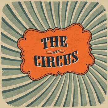 Circus retro colors card vector image