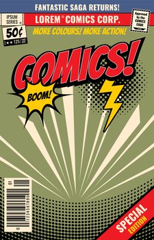 Comic book background with cartoon burst vector image
