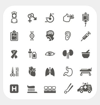 Health and medical icons set vector image