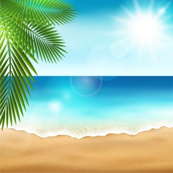 Sea beach vector image