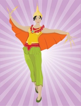 Thai dancer vector image