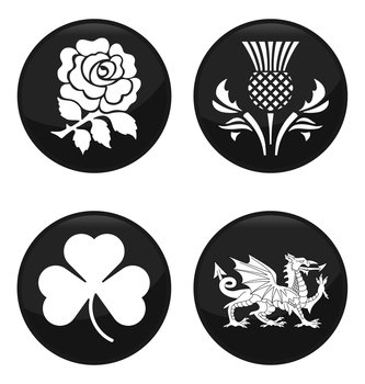 United kingdom emblems vector image