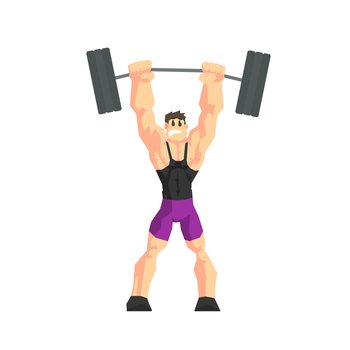Weight lifter vector image