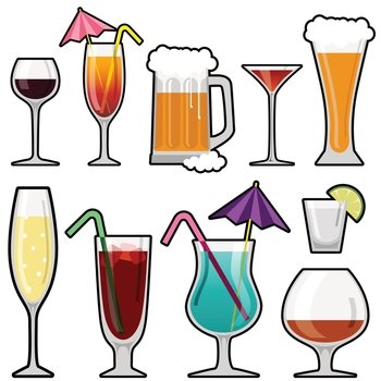 Alcohol glass vector image
