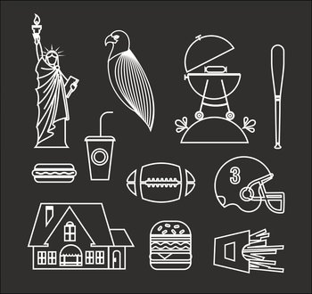 American stereotypes vector image
