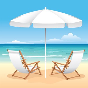 Beach chair vector image