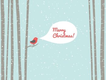 Christmas bird vector image