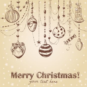 Merry christmas hand lettering vector image