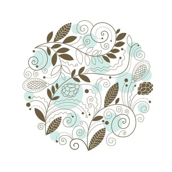 Floral composition vector image