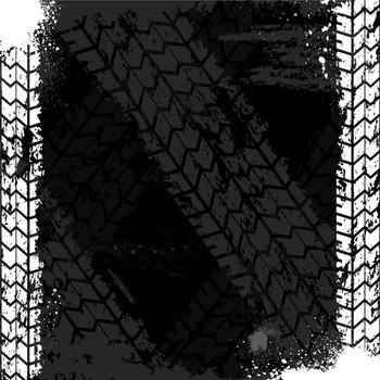 Grunge tire poster 12 vector image