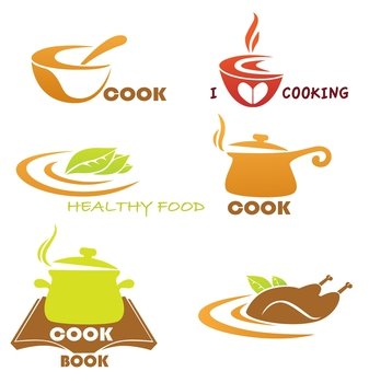 Meal symbols collection vector image