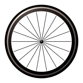 Aerodynamic front road wheel vector image