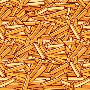 Background pattern with french fries vector image