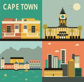 Cape town city vector image