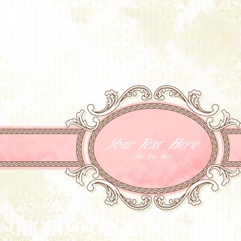 Antique wedding banner vector image