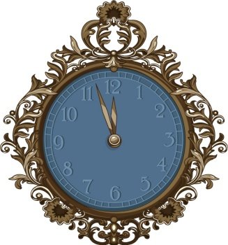 Antique clock vector image