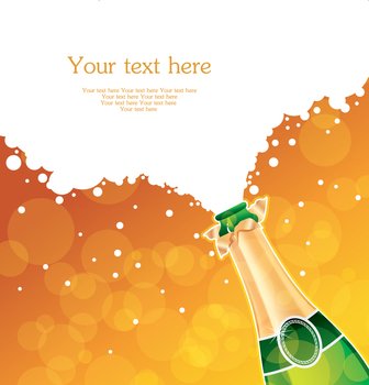 Champagne back vector image