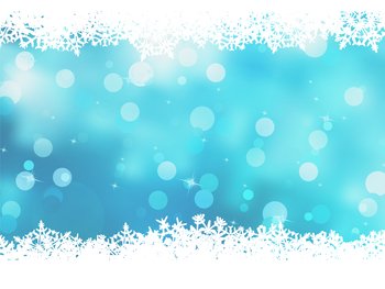 Christmas blue background with snow flakes eps 8 vector image