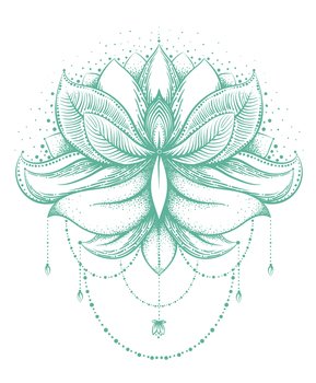 Ornamental lotus vector image