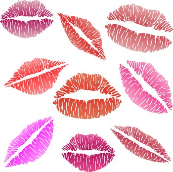 Sexy lipstick kiss vector image