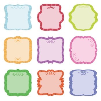 Label decorations vector image