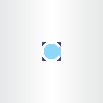 Letter c square blue logotype element vector image