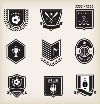 Sport emblems vector image